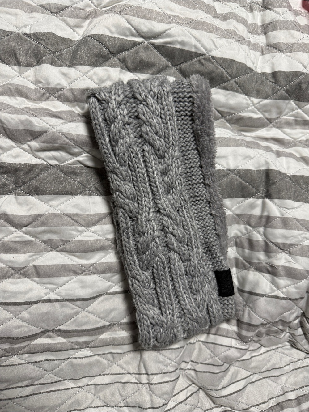 The North Face Gray Cable Knit Ear Warmer Headband